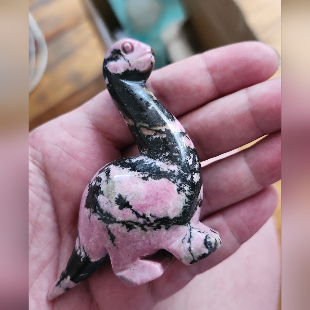 SOLD Rhodonite Dino